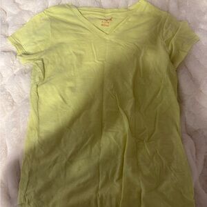 Kids Lime Green V-Neck T-Shirt